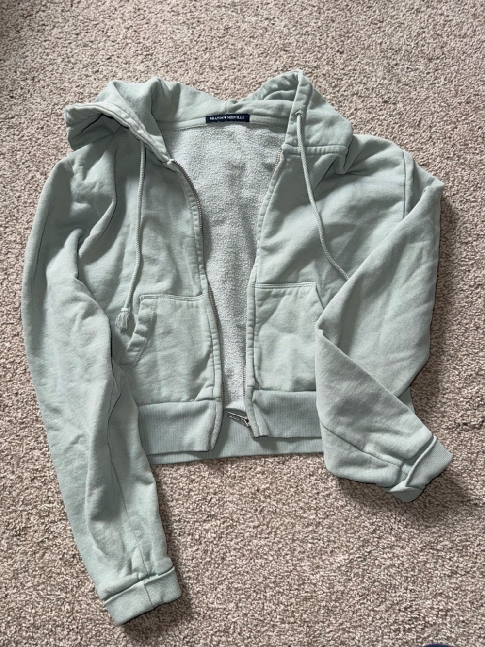 Brandy Melville Light Sage Pullover Hoodie